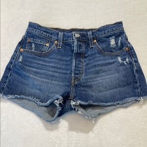 LEVIS 501 SIZE 27 Denim Distressed Women's Shorts